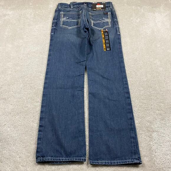 Ariat FR Jeans Mens 32x34 Blue M4 Relaxed Bootcut Denim Workwear Glacier - Picture 1 of 6